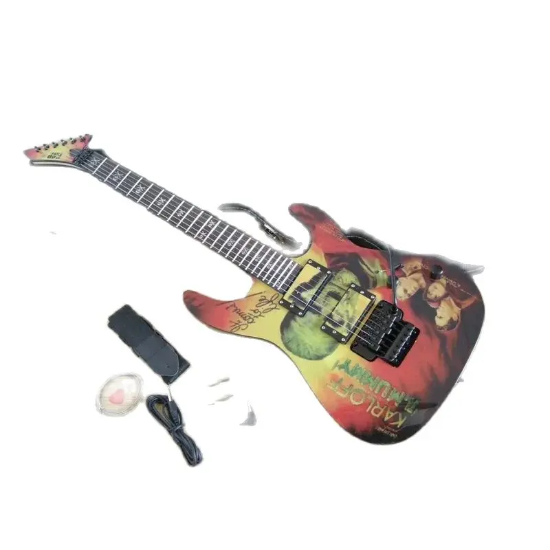 Kirk Hammett Signature Metallic Team použil KH-2 Karloff The Mummy Electric Guitar Mummy Decal Top Electric Guitar Doprava zdarma