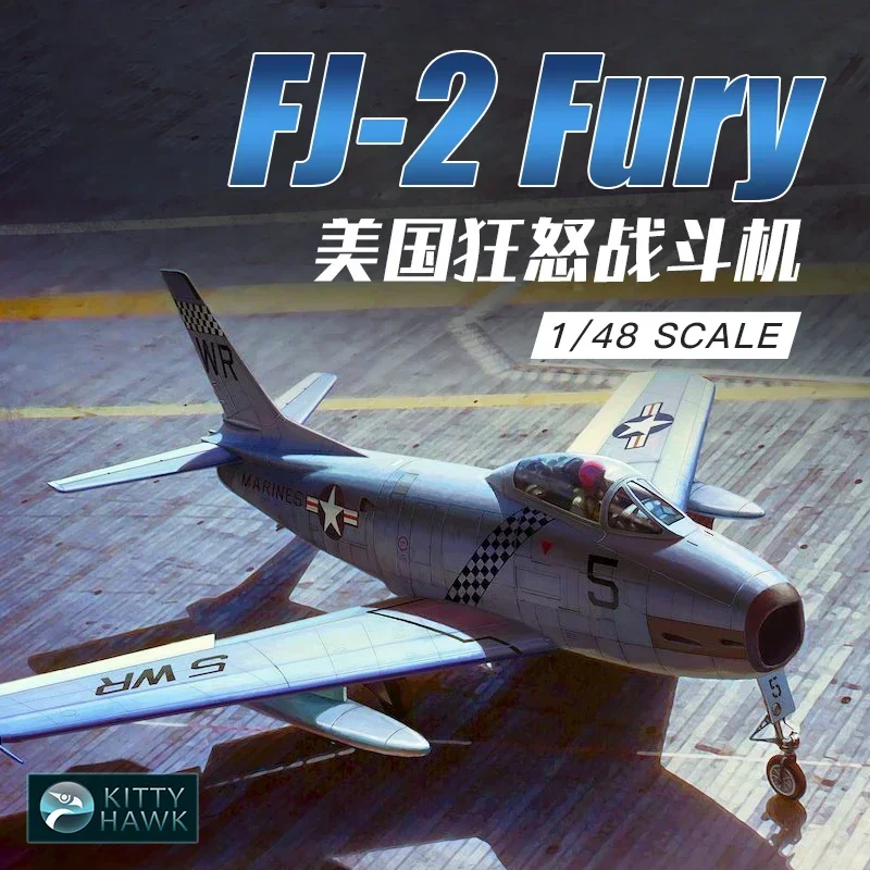 Kitty Hawk zostavená modelová súprava lietadla KH80155 American FJ-2 FJ-2 Fury Fighter 1/48 Scale