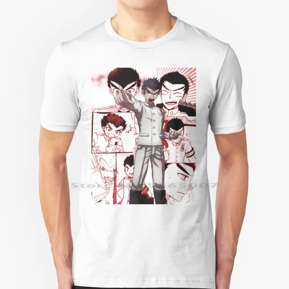 Kiyotaka Ishimaru Manga Collage 100% bavlnená tričko Kiyotaka Ishimaru Trigger Happy Havok Danganronpa kiyotaka