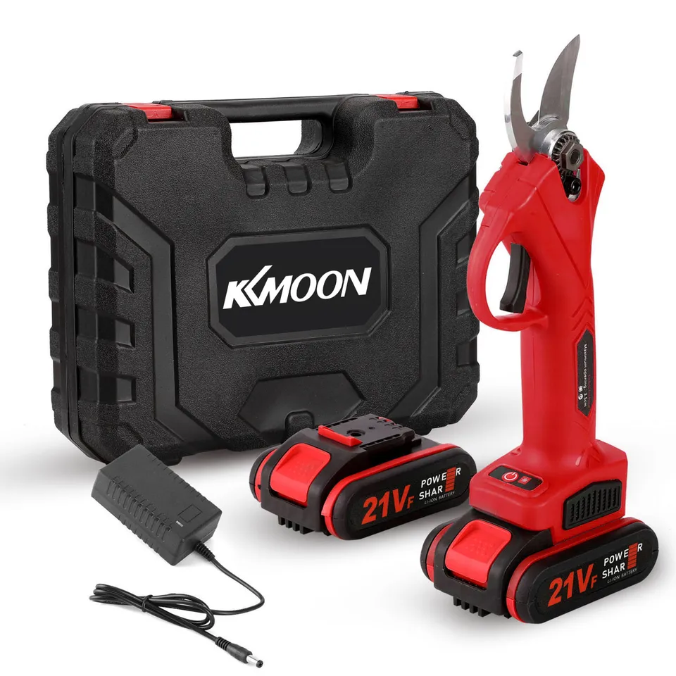 KKMOON 21V 30 mm bezdrôtový elektrický prerezávanie nožníc Efektívne ovocné stromy bonsai prerezávajúce vetvy Cutter Tandscaping Tool