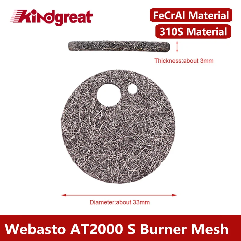Kladko 33 mm hriečba auta Sintered 310S Fecral Burner Sumping Chamber Chamber Screen 1322924a pre Webasto Air Top 2000 s