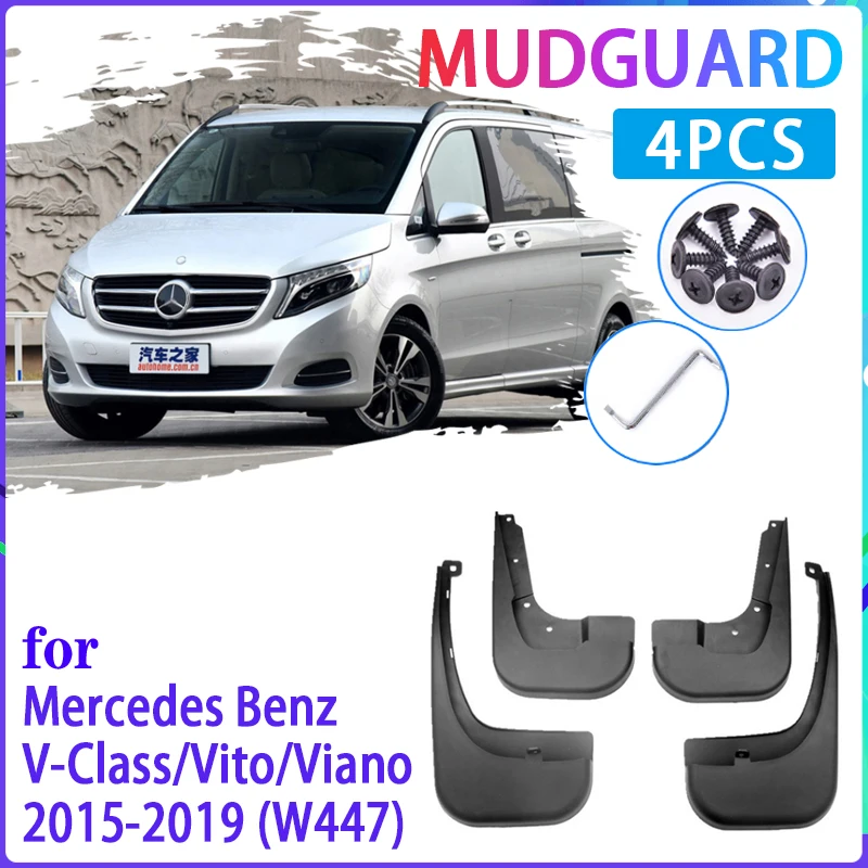 Klapky na bahno pre Mercedes Benz V - trieda Vito Viano 2015 ~ 2019 W447 Mudguard Splash Guards Fender Mudflaps Automatické príslušenstvo