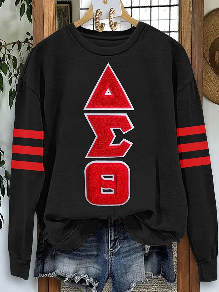 Klasická delta sigma theta vyšívaná mikina