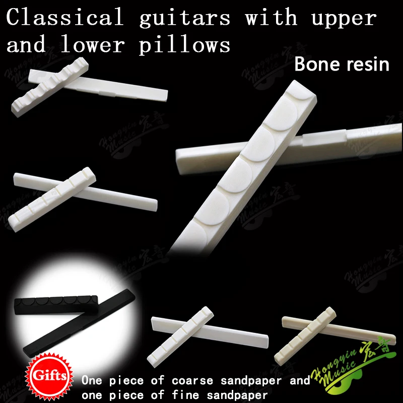 Klasická gitara skutočná štrbina kosti orechová 52 mm*6 mm*9 mm vyrobená zo skutočnej kosti
