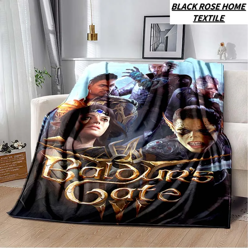Klasická hra Baldurs Gate 3 prikrývka Kancelária Sofa Príležitostná posteľná lôžka šál prikrývku Domáca spálňa spanie prikrývku narodeniny darček k narodeninám