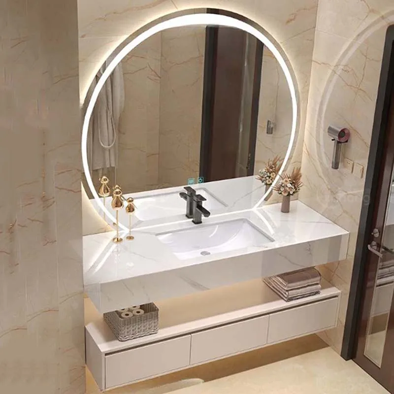 Klasická keramická skrinka moderné umývadlo zrkadlo Organizácia skrinky na stenu namontované drevené armoire salle de bain kúpeľňový nábytok