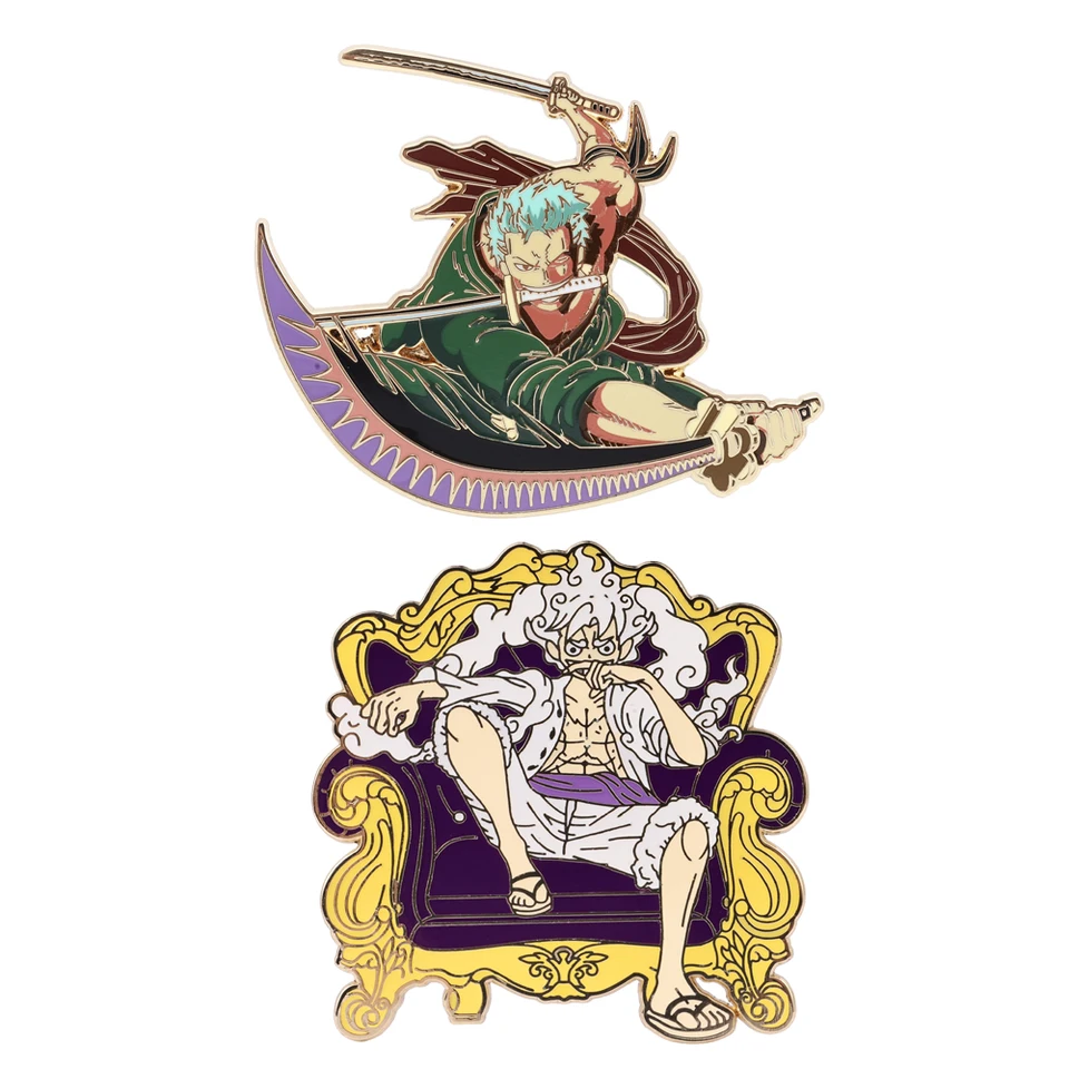 Klasické anime roronoa Zoro aktovky odznaky tvrdé smaltované muži klopových kolíkov pre batoh batohu pre darčeky doplnkov pre oblečenie