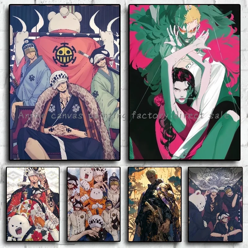 Klasický anime One Piece postava Zoro Sanji plagát Artwork