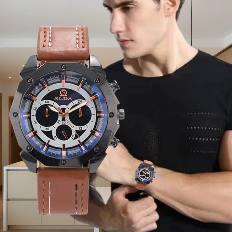 Klasický módny trend vysokokvalitný temperament Pánske hodinky Quartz Hnutie Originálne klasické muži hodinky pre formálnu príležitosť