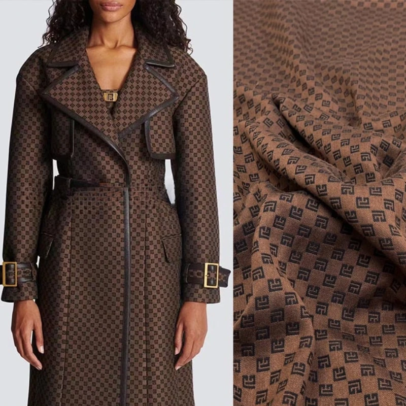 Klasický retro módny elegantný trojrozmerný farebný tkaný list Jacquard Clothing Trikvity šaty bunda tkanina tkanina Brocade