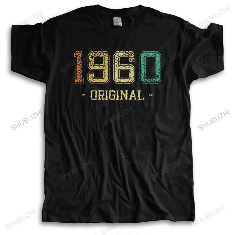 Klasický vinobranie 1960 košele Men s krátkym rukávom mäkká bavlna 60 rokov staré tričko O-Neck Print