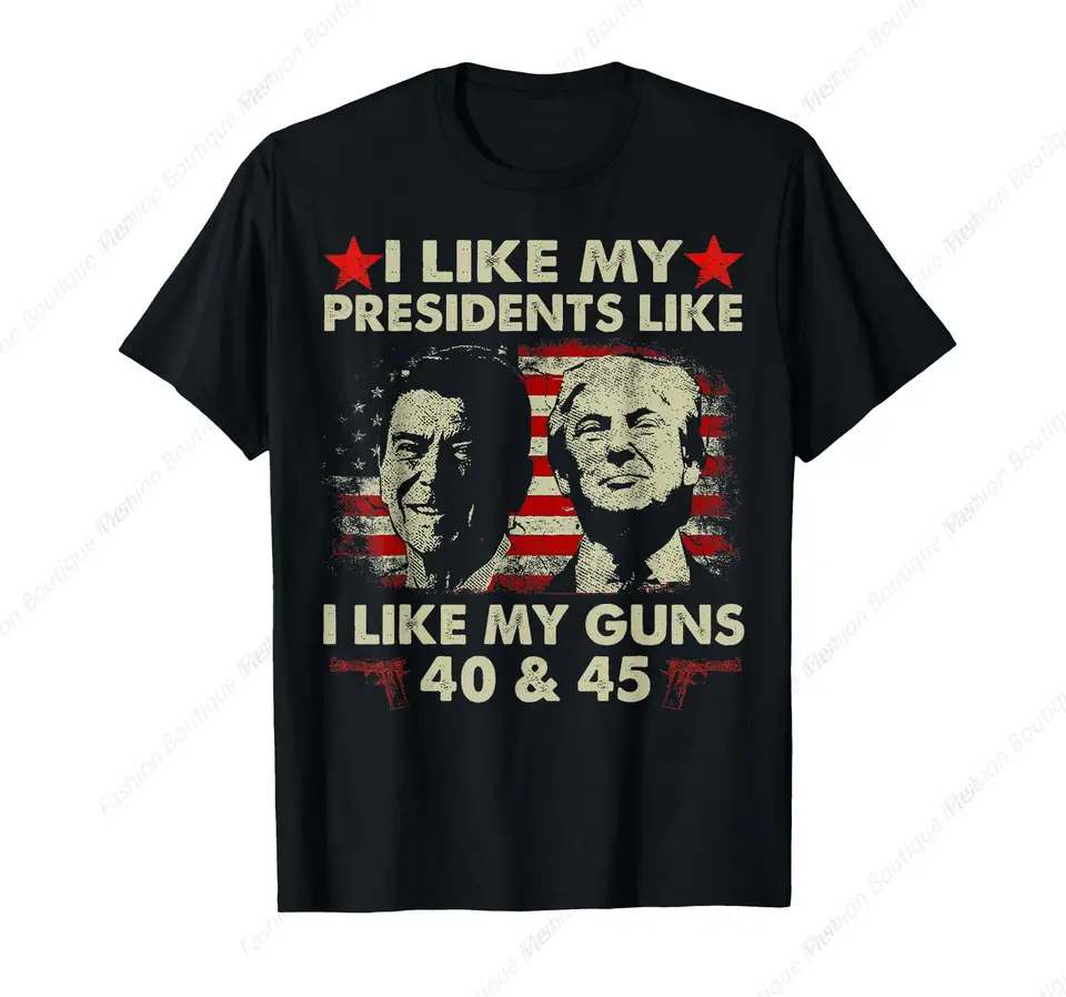 Klasika, páči sa mi moji prezidenti, ako sa mi páčia moje zbrane 40 45 hlasovanie Trump bavlnené tričko