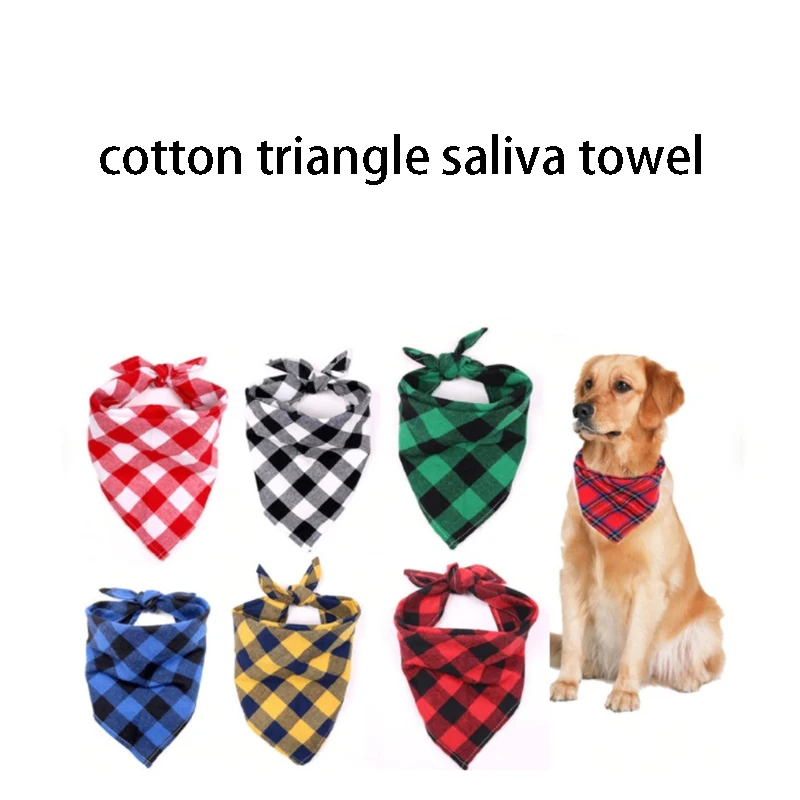 Klasika červená čierna pid Plaid Pet Dog Bandana Cat Puppy Kerchief Pet Dog Purchsory Pet Neckerchief Scarf Dog Saliva Uterák