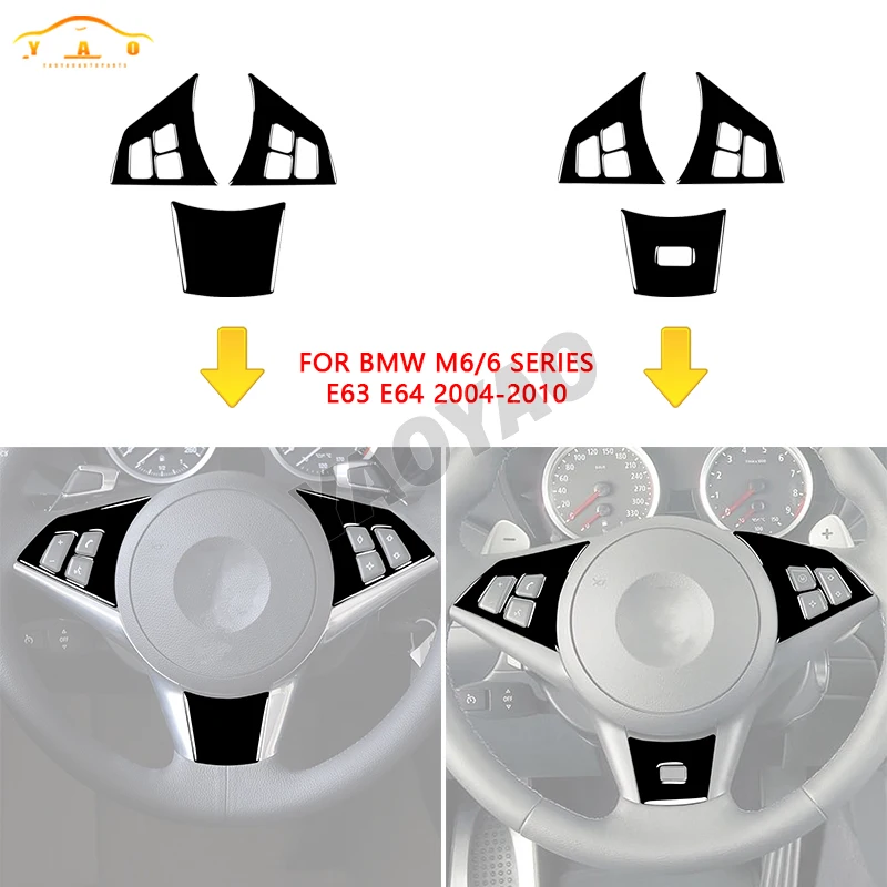 Klavírny čierny štýl pre BMW 6 Series M6 E63 E64 2004-2010