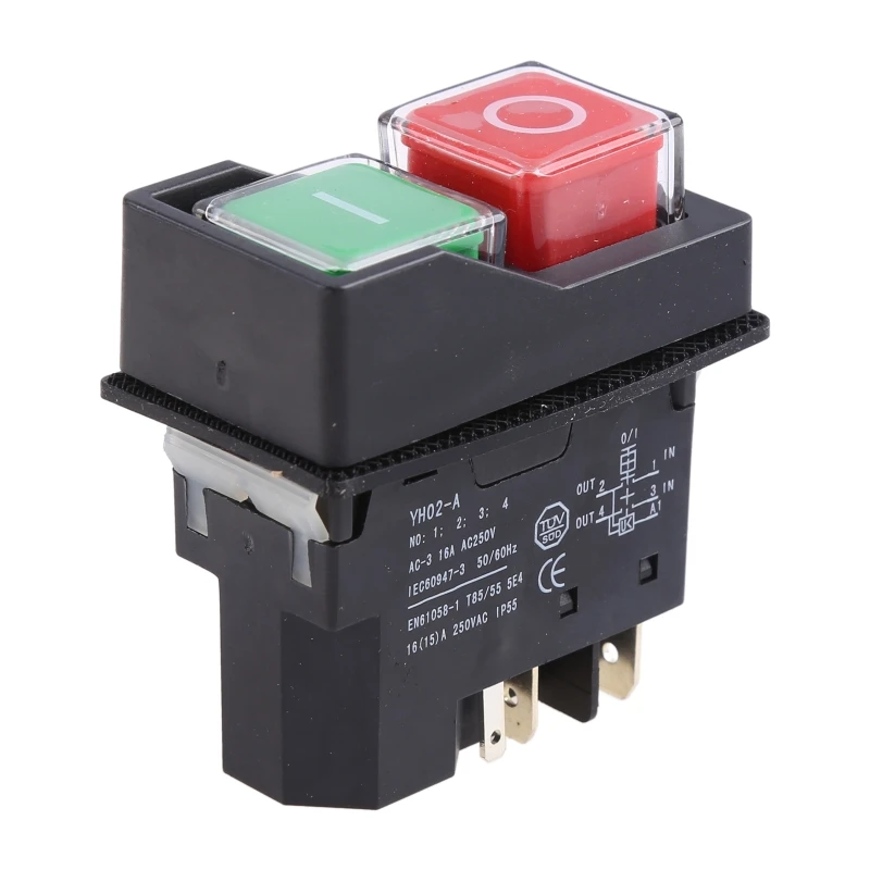 KLD-28A/YH02-A Elektromagnetický štartér Spínač tlačidiel strojov Zariadenie IP55 Vodotesná bezpečnostná čarodejnica 16A
