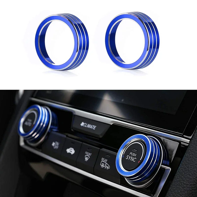 KLIB CONB CROM CROSK AC SWIWN CONTROL RINGS TRIM pre HONDA CIVIC 10. GEN Príslušenstvo 2016 2017 2018 2019 2020 2021