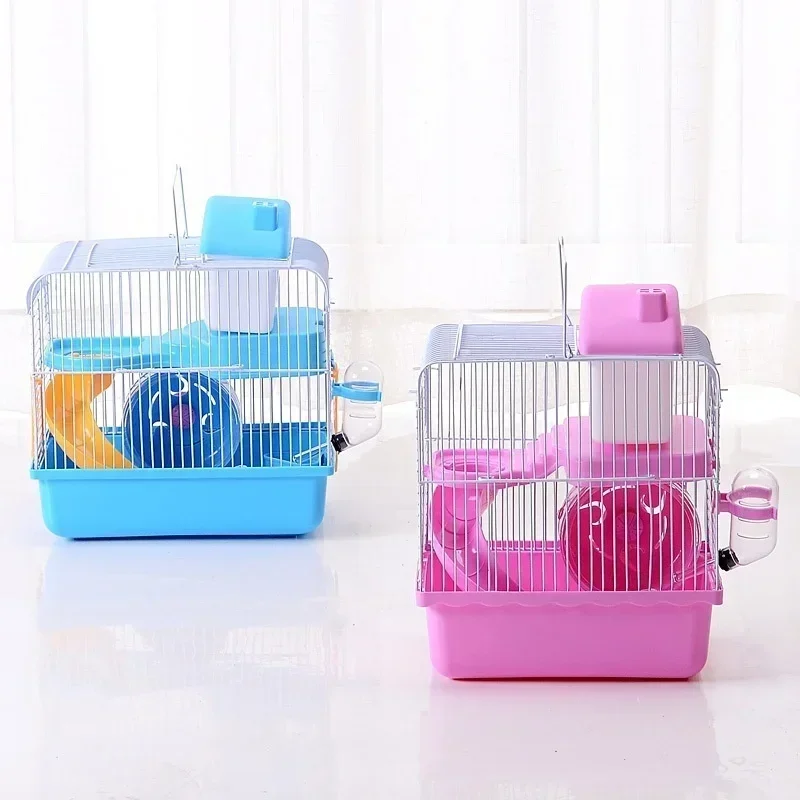Klietka škrečkov Clear View 2 vrstvy myši Gerbil Castle Small Animal House (veľkosť: 23*17*30 cm)