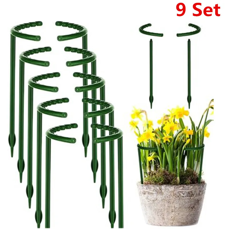Klietky na podporu záhradnej rastliny Halflow Round Round Držiteľ kvetov Plastové kvetinové hrniec lezenie Trellis Orchard Rod Záhradníctvo Bonsai Nástroj