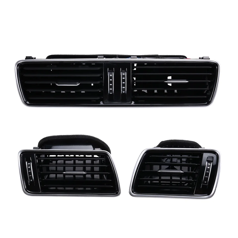 Klimatizácia automobilovej dosky Zostava vzduchu A/C Outlet Grille Panel 3AD819728A 3AD819701A pre VW CC Passat B6 B7