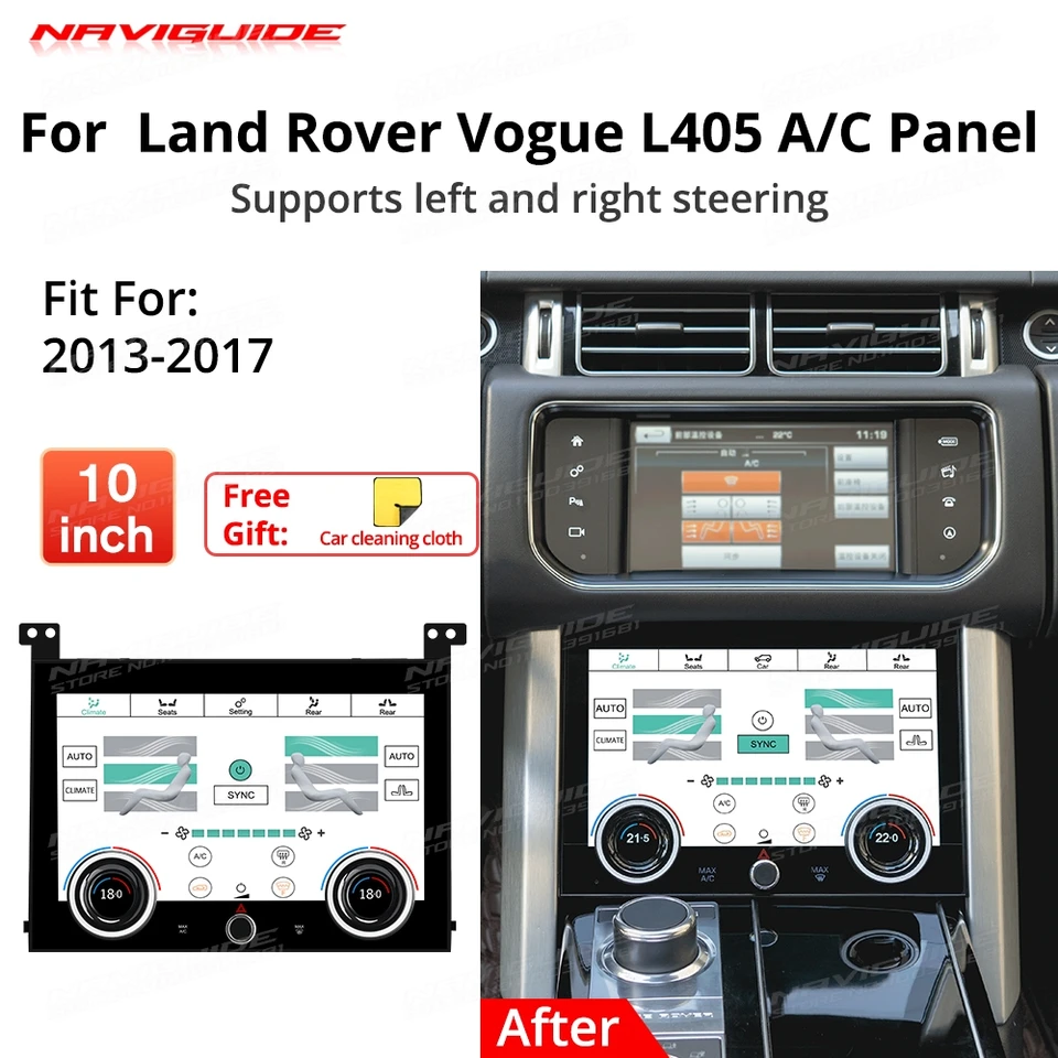 Klimatizácia automobilu HD LCD dotyková obrazovka Climate Display Board AC Panel pre Land Rover- Range Rover Vogue Series L405 2013-2017