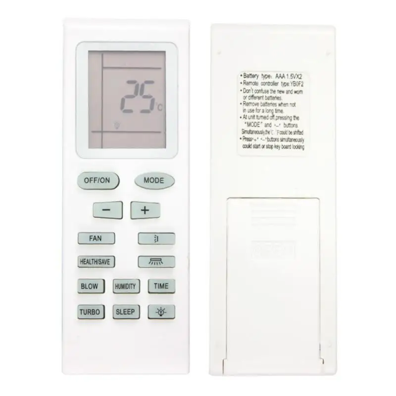 Klimatizácia diaľkového ovládania pre gree -trans -Electrolux yb1f2 yb1f yb1fa yb1faf yb1f2f ybof yb1a21 ybof2 yb0f ovládač