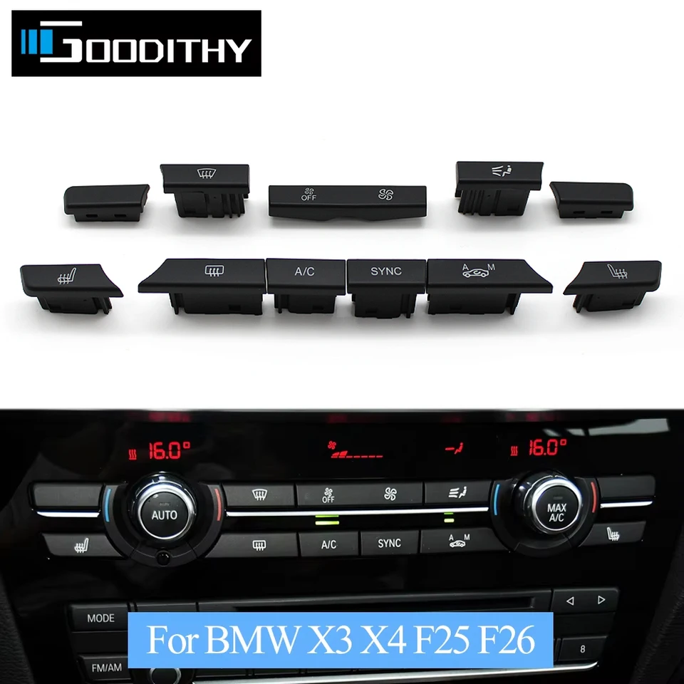 Klimatizácia na prístrojovej doske klimatizácie AC Venlitácia Kľúčová súprava na opravu kľúča Výmena pre BMW X3 F25 2014-2017 X4 F26 2013-2018