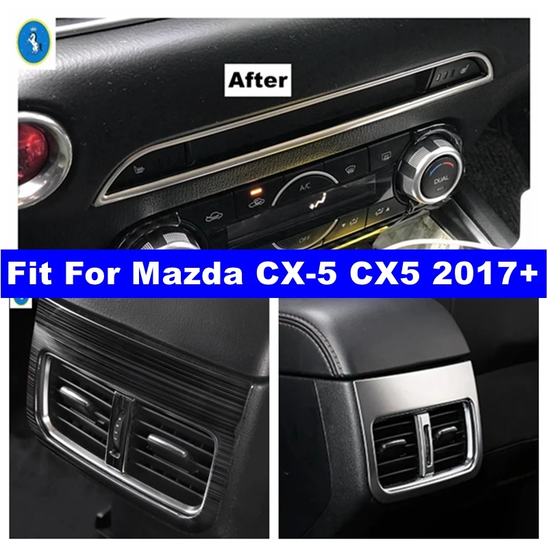 Klimatizácia pre zadnú konzolu automobilu Venterov / CD Panel Cover Tink Tink Fit for Mazda CX -5 CX5 2017 - 2023 Exteriérové ​​príslušenstvo