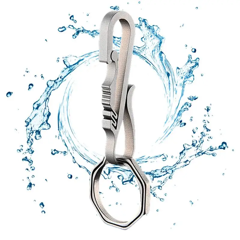 Klip Keychain Titanium Zliatina Jednoduchý kľúčový kľúče Multifunkčné kľúčové prstene prívesok prívesok prívesok ľahký kľúče pre školskú tašku