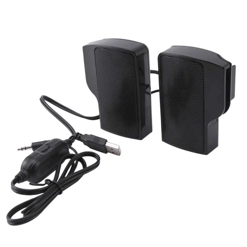 Klip na USB reproduktor pre notebook prenosný počítač PC Desktop Tablet Wired Stereo Reproduktor Line Controller SoundBar