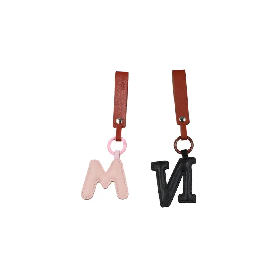 Kláves Organizátor PU 26 Letter Key reťaz kľúča prsteňový pás Bunka Abeceda Car Key Buckle Bag Charms Business Business Key Držiteľ