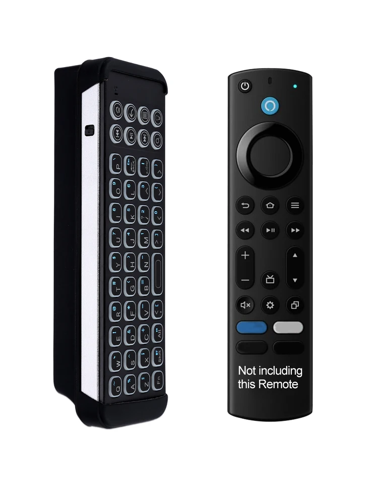 Klávesnica Fire TV, vreckové podsvietené Bluetooth klávesnicu pre AMZ Fire TV, Fire TV Stick, Peting, Search, Navigácia, vstup do hesla