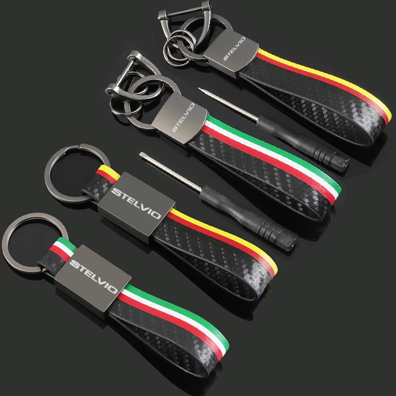 Klávesnica koženého auta pre logo pre logo Alfa Romeo Stelvio Brera Spider Giulietta 147 156