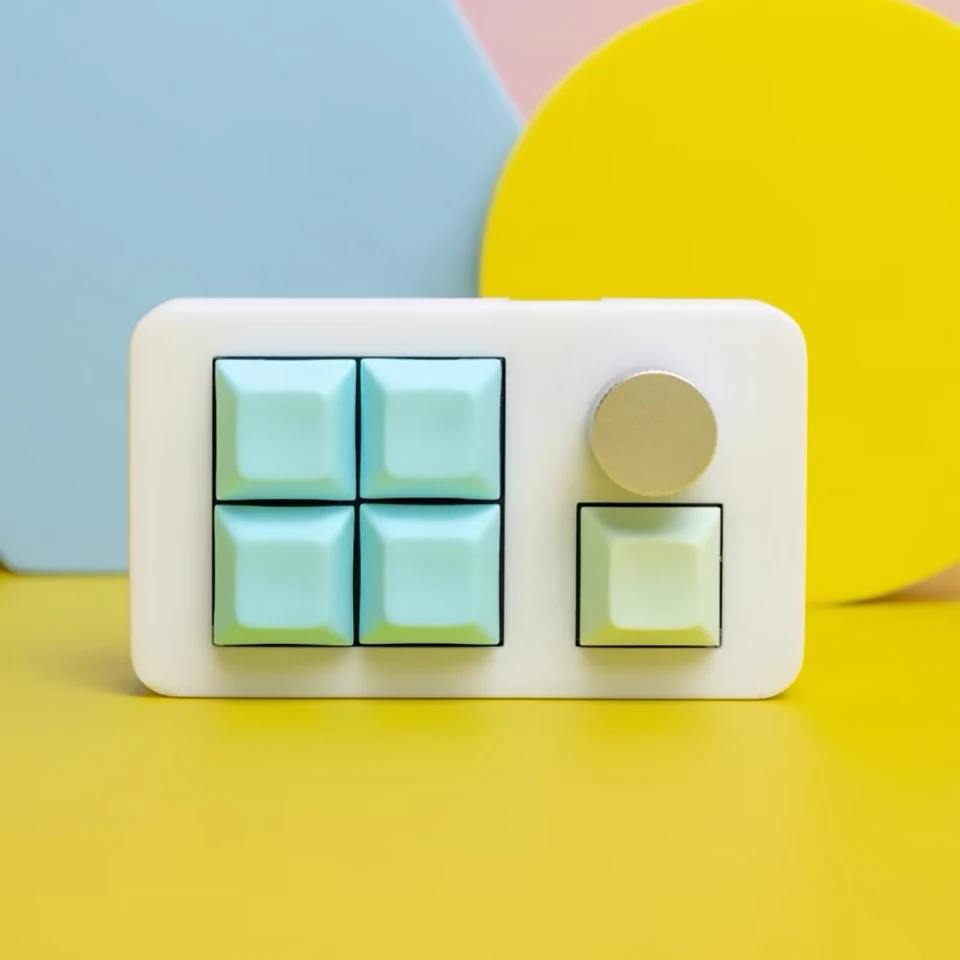 Klávesnica podsvietenia RGB Mini Macropad 5 Key + 1Knob Hot Swapble Mechanical Games PR PS Hudobná klávesnica pre Win MacOS Linuxs
