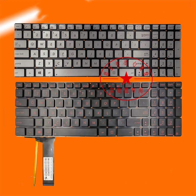 Klávesnica rozloženia v angličtine pre laptop pre ASUS N550 N550J N550X N550JV N550JK G550 Q550 N56DP N56VZ N56VM N56 N76S N750/J/JV/G