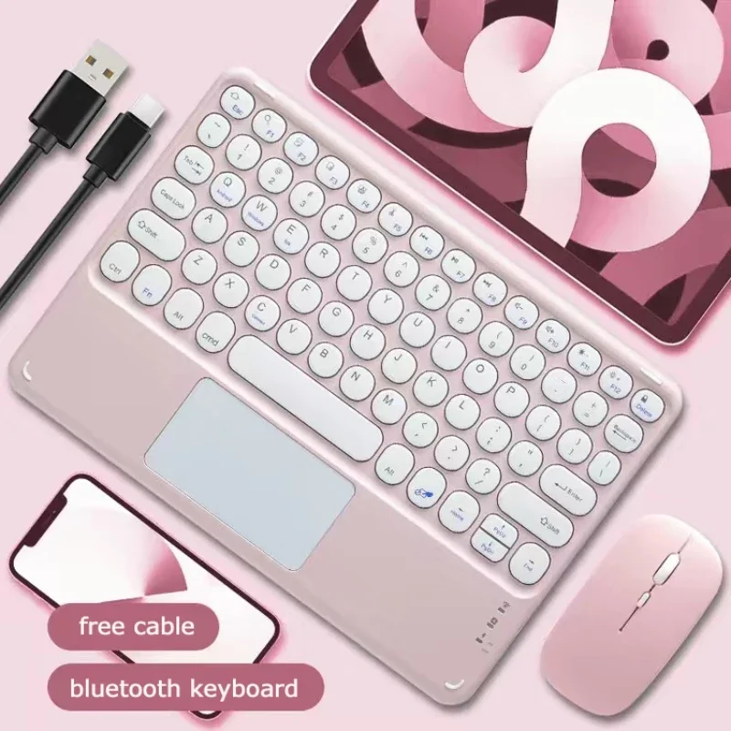 Klávesnica tabliet s trackpad 10 palcový notebook bezdrôtové nabíjateľnú klávesnicu Bluetooth-kompatibilnú magnetickú klávesnicu myš myš