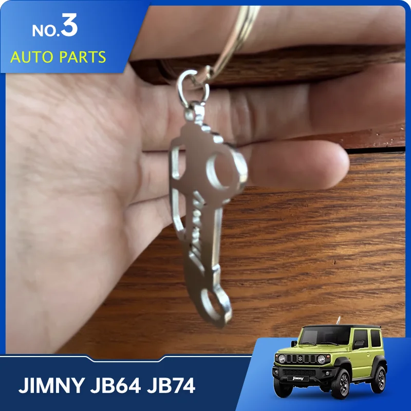 Klávesové kľúče z nehrdzavejúcej ocele Keychain Keyring pre 1998-2021 Suzuki Jimny JB43 JB23 JB74W JB64 Príslušenstvo