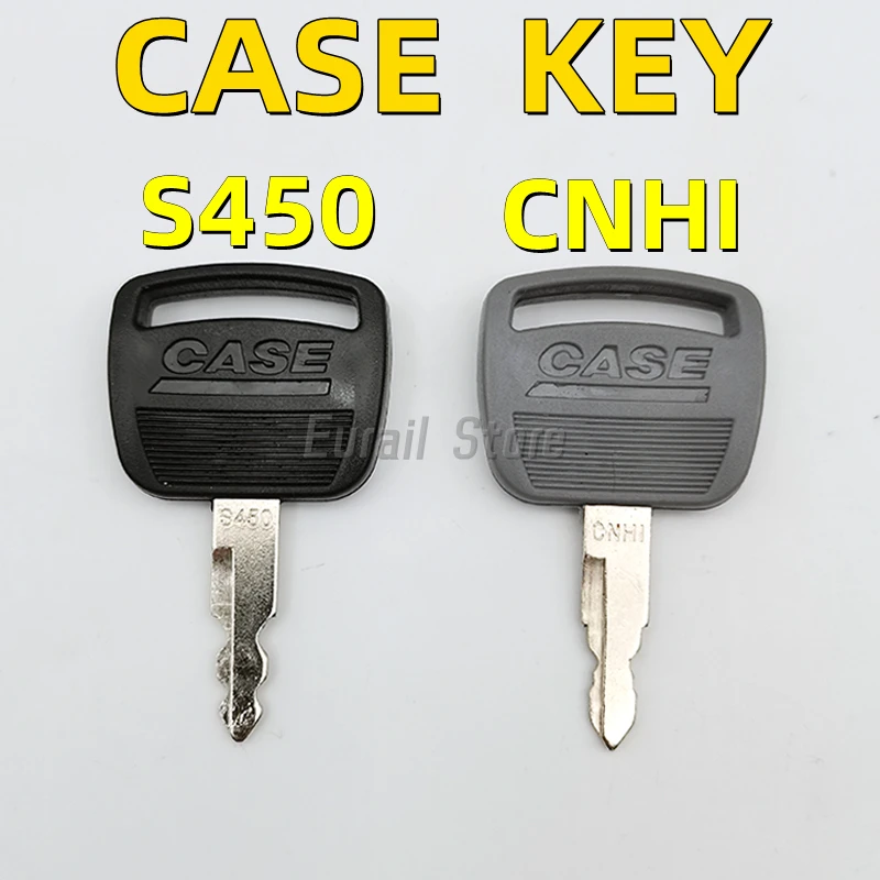 Klávesy 2pcs S450 alebo CNHI pre puzdro CX200 240 300 350 380 Excavator Heavy Zavedné dvere zámku 、 Začiatok zapaľovania