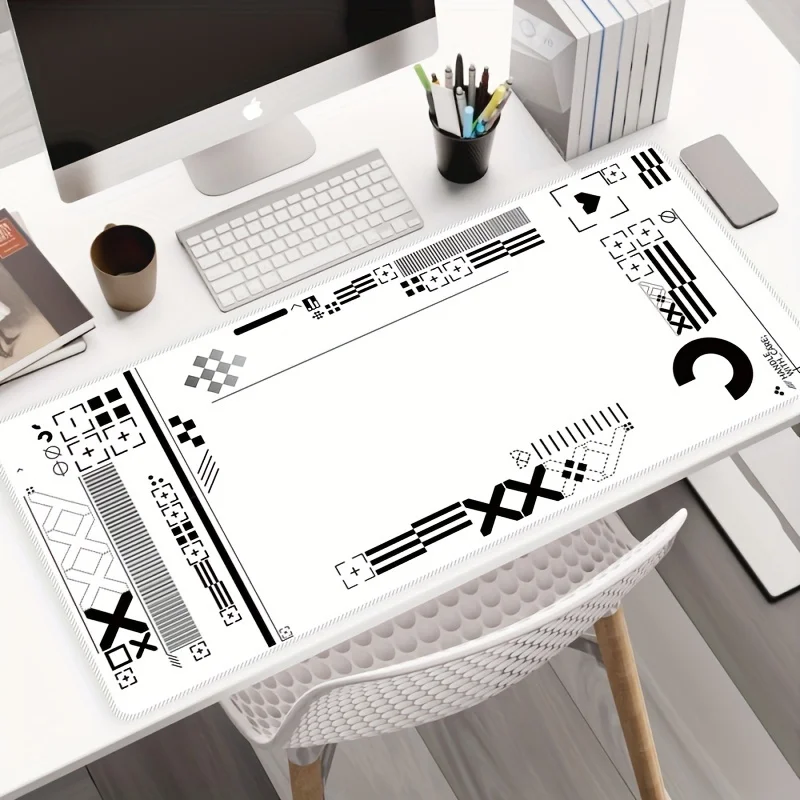 Klávesy na skratku Office Pure Black Lock Edge Roztomilý muž a ženská hra na klávesnicu soft stolové podložky Mouse Pad vyhradená stolová rohož