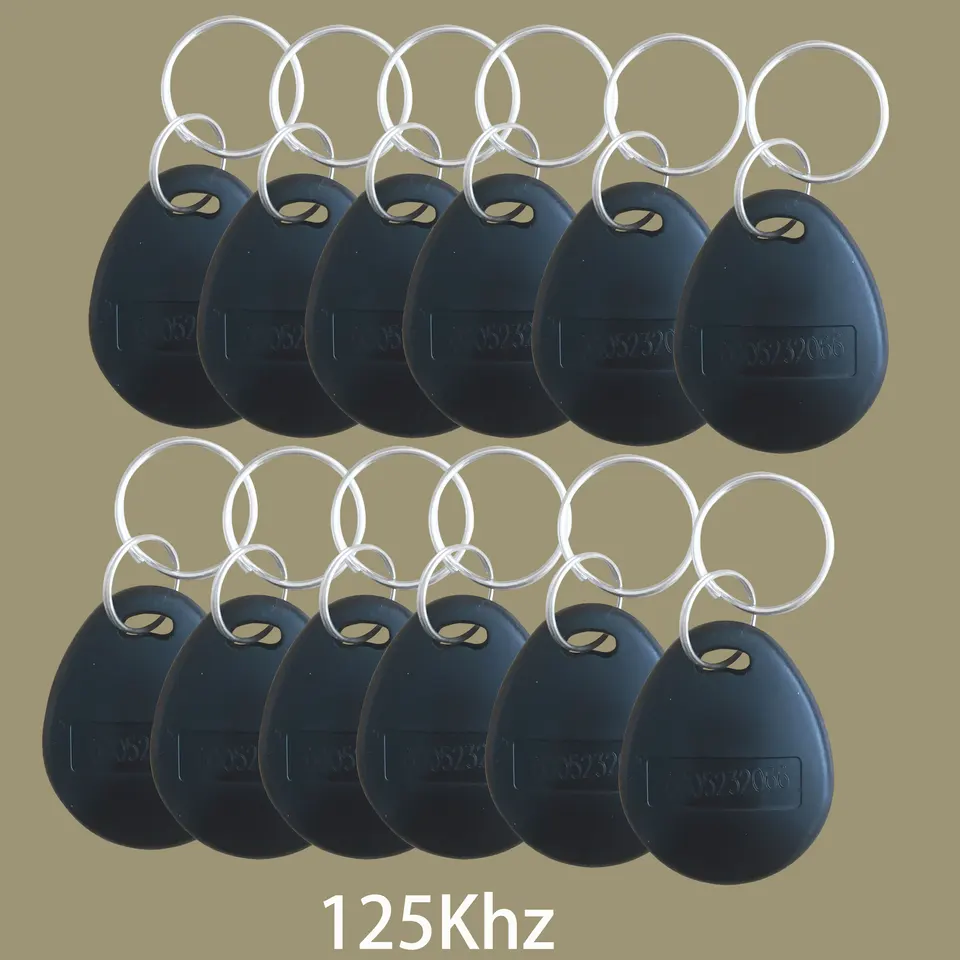 Klávesy UID EM4100 125KHz Kopírovanie prepísateľné prepísanie keyfobs keychain rfid značka kľúča kľúča karta card token token odznak duplikát