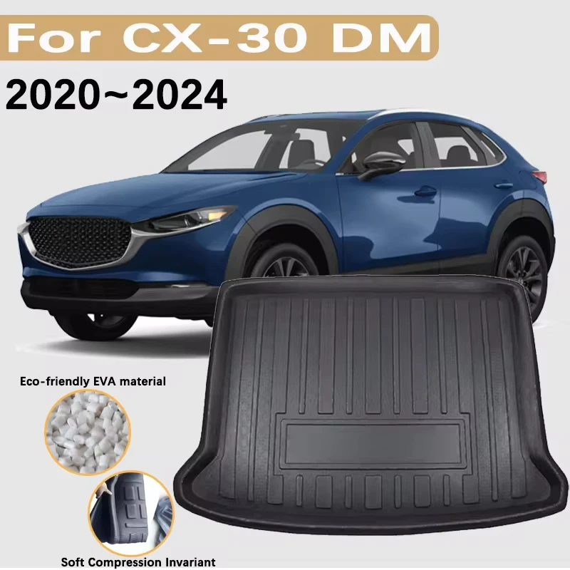 Kmeňový kmeň podlahová podlaha pre Mazda CX 30 CX-30 CX30 2023 ~ 2020 2024 2024 Vložka kmeň vodotesný kobercový úložný podložku Eva Materiál príslušenstvo