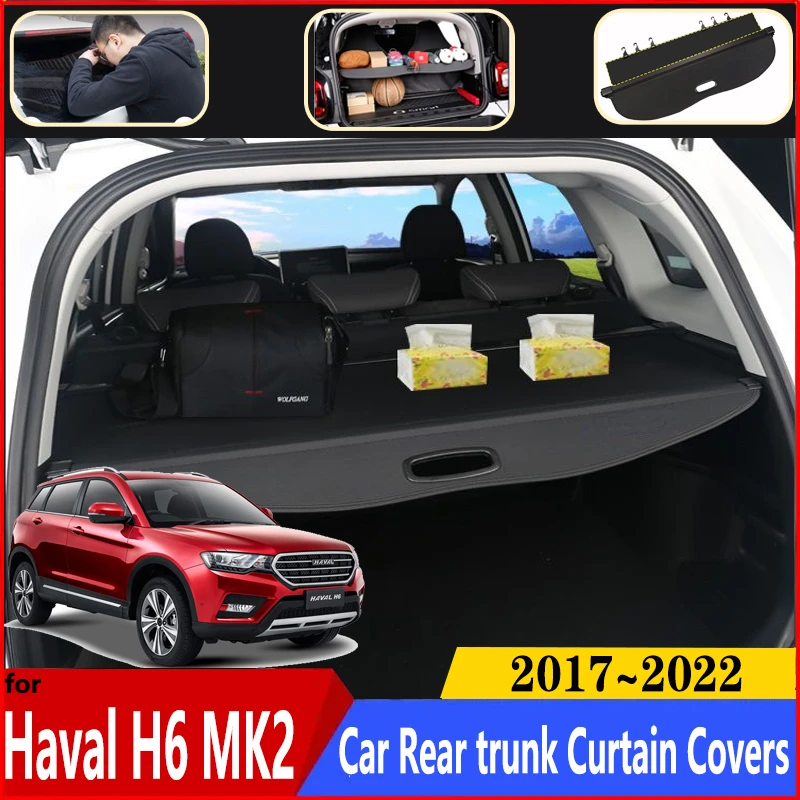 Kmeňový kmeň pre kmeň pre Haval H6 Accessories MK2 2017 ~ 2022 Auto Luxusné kmene batožiny Zadný kmeň kmeňa Obsady pokrýva príslušenstvo