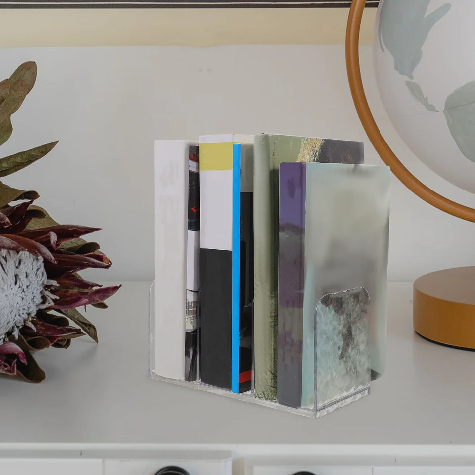 Knižný stánok Usporiadateľ dokumentov Multifunkcia držiteľa Office Storage Rack Acryl Desktop