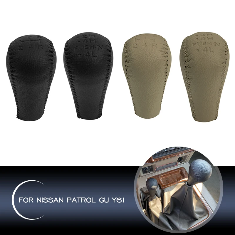 Knob gombík na styling automobilu Gaiter Lever Shiter Head Manual prevodovku pre rukoväť Nissan Patrol Gu Y61