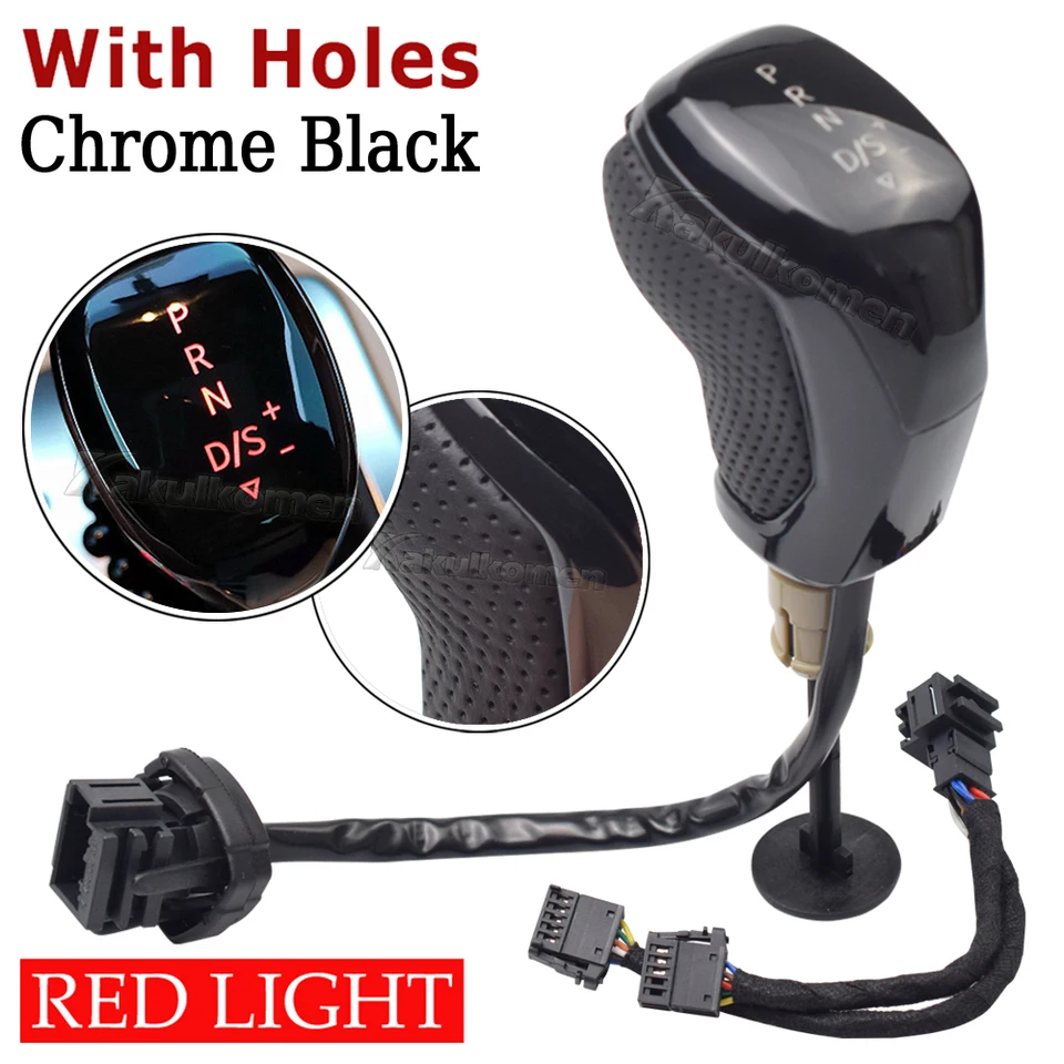 Knob s elektronickou radením LED prevodovky pre prevodový gombík pre VW Golf MK6 MK7 Passat B7 B8 Tiguan MK2 Skoda Octavia sedadlo DSG, červené/biele svetlo