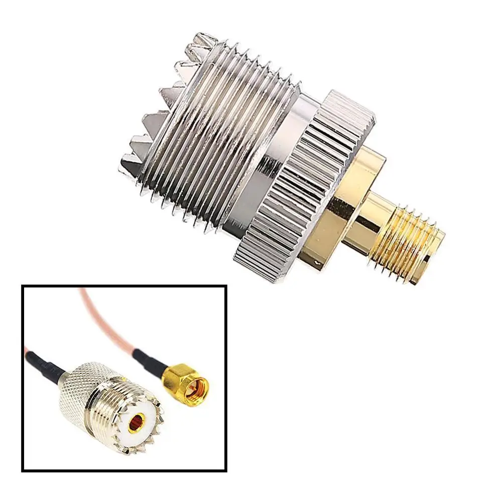 Koaxiálny RF adaptér 1ks SMA Žena do UHF Žena SMA-UHF Copper Pastld 50 OHM Adapter