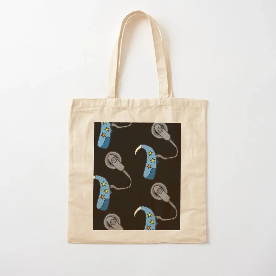 Kochleárny implantát - Blue Tote Bag Beach Bag Prispôsobiteľná tote taška na darčekové tašky
