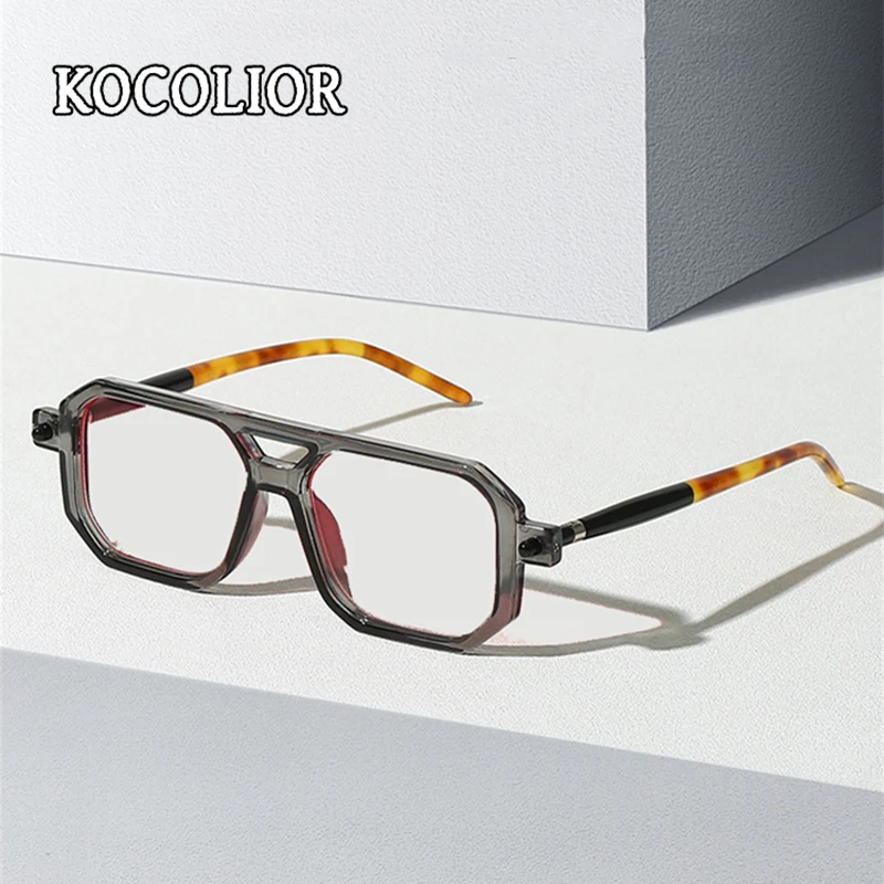 Kocolior Pánske retro módne módne dvojité čítanie okuliarov značky Značka Anti Blue Light Photochromické okuliare Presbyopia +0 až +6.0