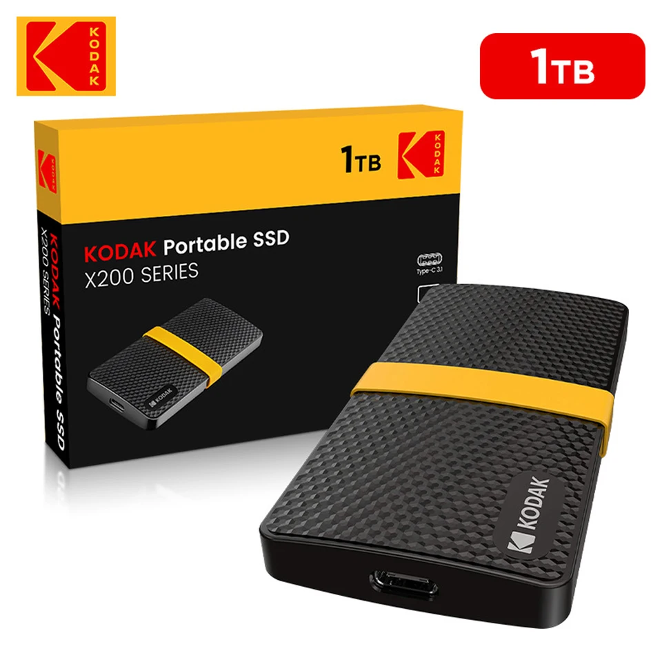 Kodak 128g-1TB Typec USB3.1 Mobilný pevný disk X200 s rýchlosťou čítania až do 500 MB/s Solid State