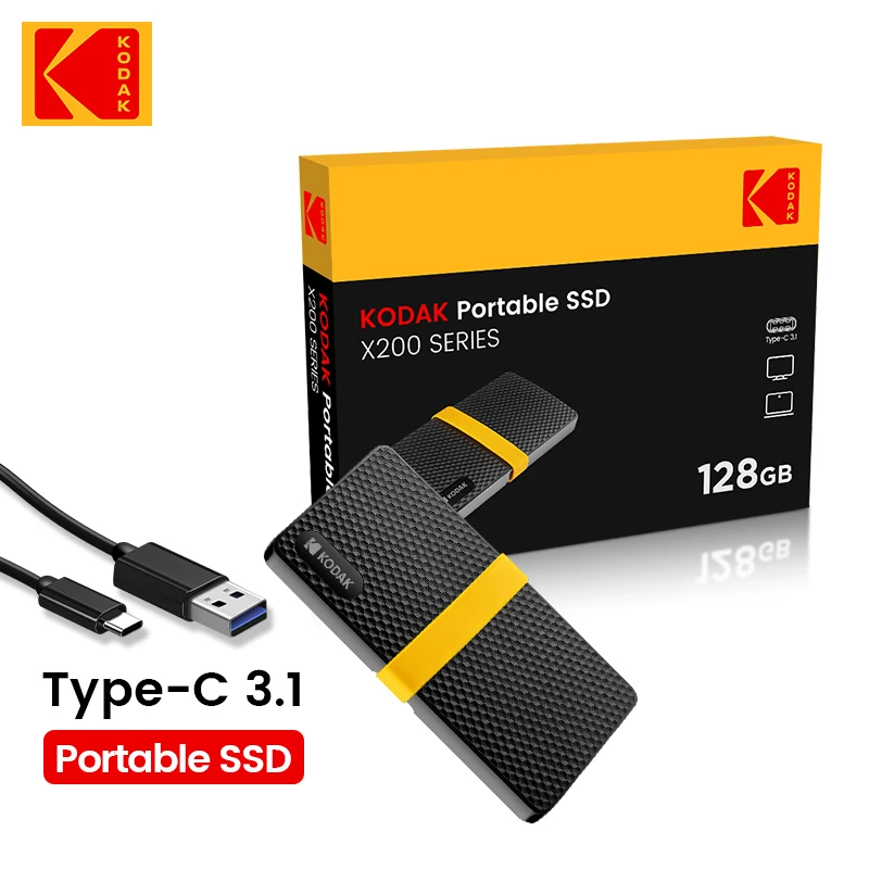 Kodak Original X200 Externý SSD pevný disk HD Externo 256 GB USB3.1 Prenosný mini SSD 256 GB pre prenosné počítače Smartphone PC PS4