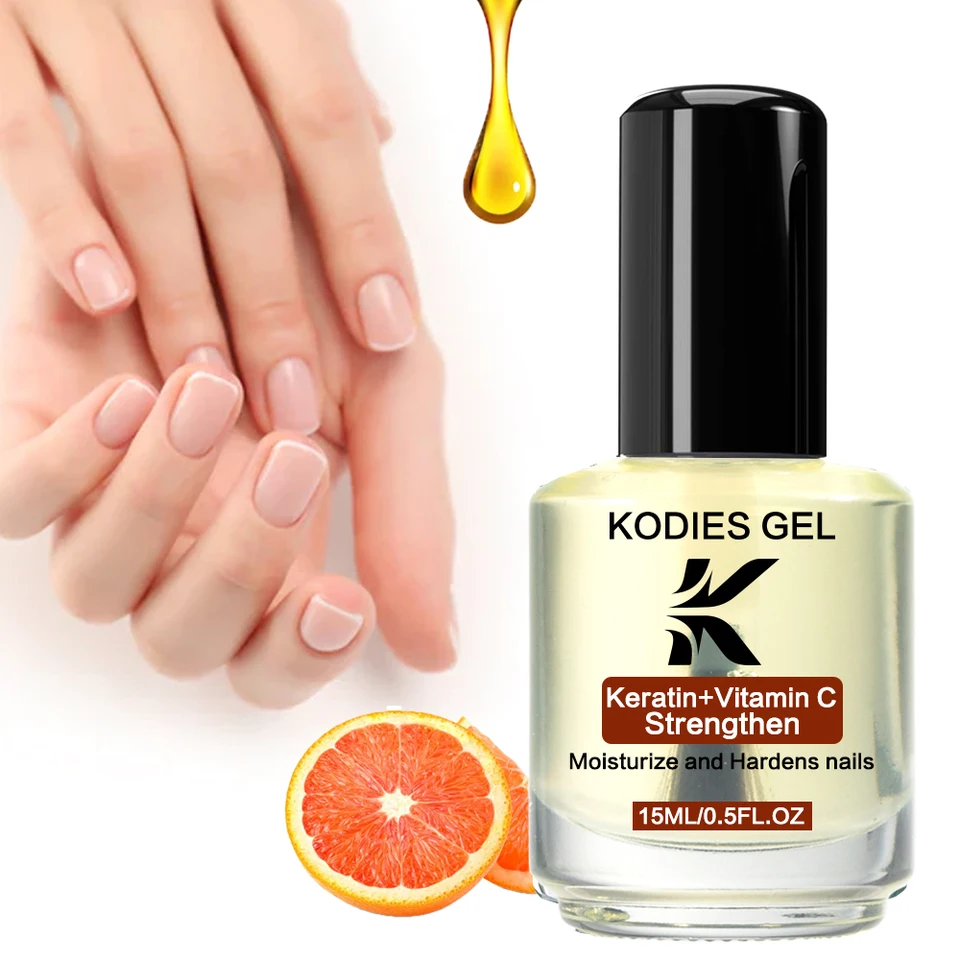 KODIEL GEL Keratínový posilňovač nechtov 15 ml vitamínu C Hydratačný kazet na nechty kutikula Olej Oil